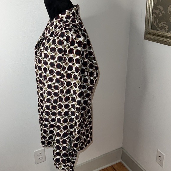 Impressions of California buttoned down long sleeves polyester shirt blouse top - Picture 3 of 7